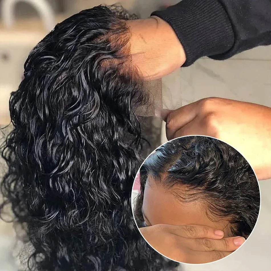 200% Density Short Curly Bob Wigs 13x4 Lace Front 4x4 Closure Deep Wave Brazilian Remy Human Hair 14 Inch