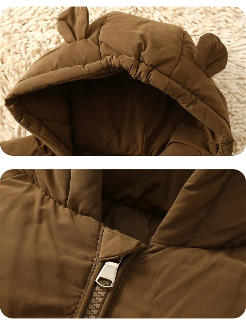 Kids Winter Down Jacket – Warm Hooded Parka for Boys & Girls