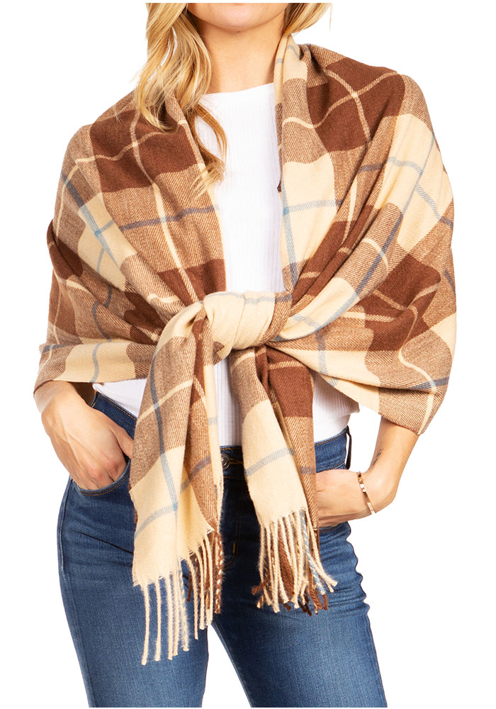 Sakkas Martinna Warm Super Soft Cashmere Feel Pashmina Shawl Wrap Scarf for Women - Weddings, Festivals, Travel & Daily Wear