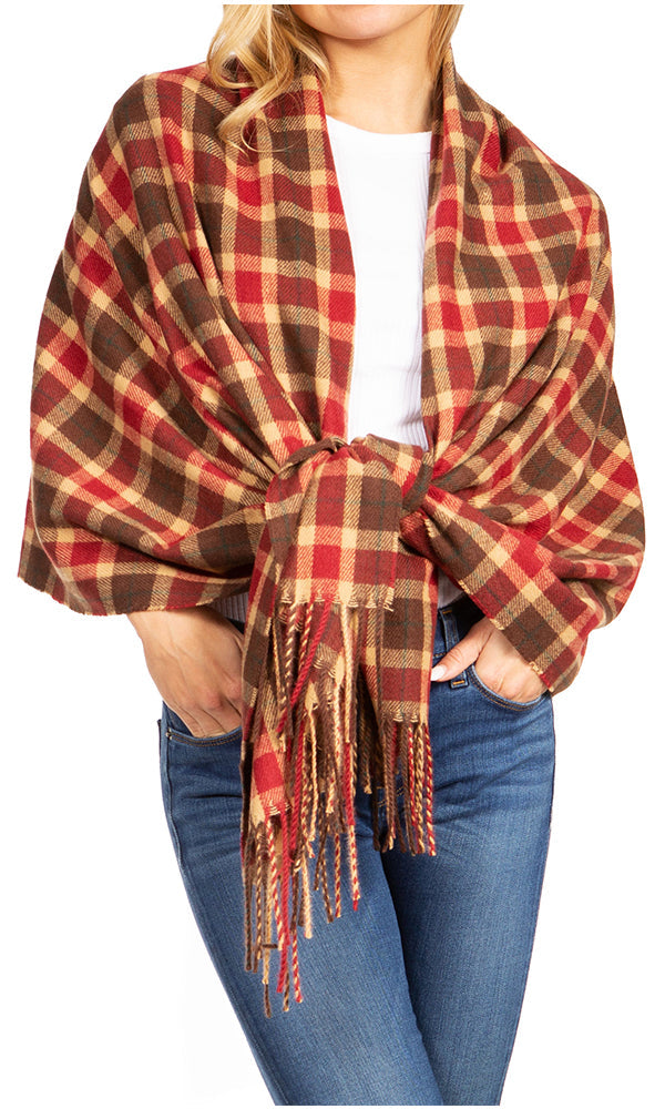 Sakkas Martinna Warm Super Soft Cashmere Feel Pashmina Shawl Wrap Scarf for Women - Weddings, Festivals, Travel & Daily Wear