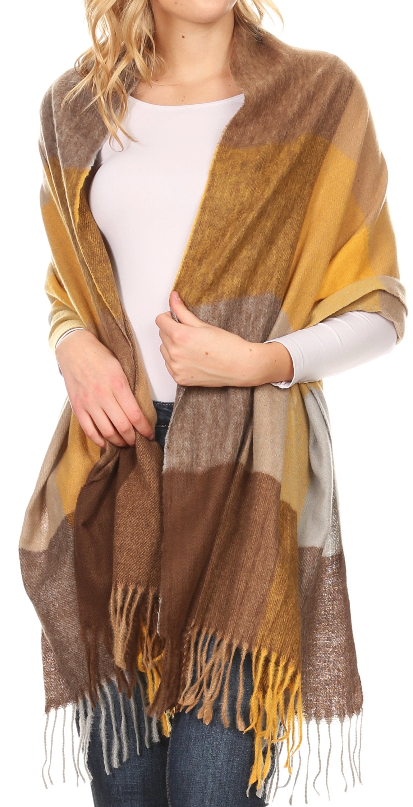 Sakkas Martinna Warm Super Soft Cashmere Feel Pashmina Shawl Wrap Scarf for Women - Weddings, Festivals, Travel & Daily Wear