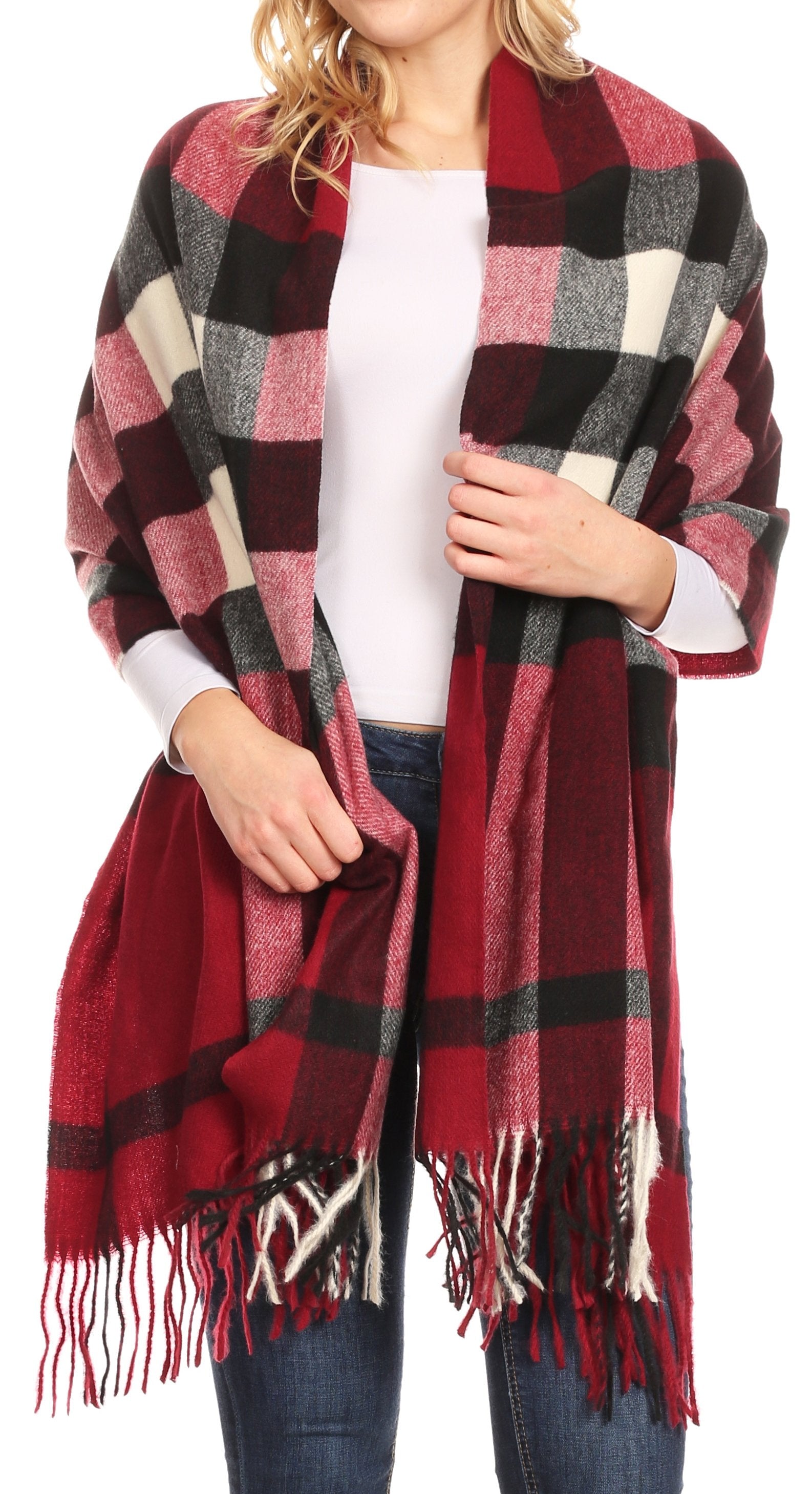 Sakkas Martinna Warm Super Soft Cashmere Feel Pashmina Shawl Wrap Scarf for Women - Weddings, Festivals, Travel & Daily Wear