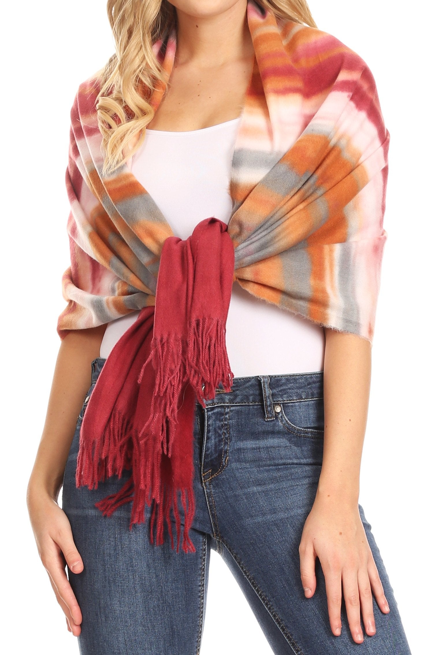 Sakkas Martinna Warm Super Soft Cashmere Feel Pashmina Shawl Wrap Scarf for Women - Weddings, Festivals, Travel & Daily Wear