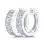 NeeTim Hoops s925 Sterling Silver Full Real Moissanite Earrings Women Sparkling Dimoand Earring Jewelry Gift Certificate