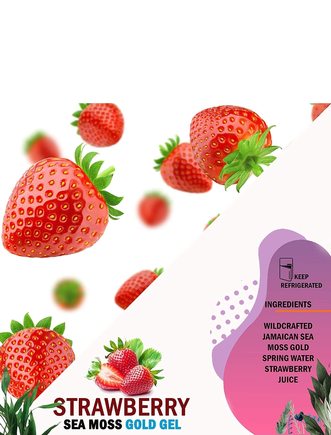 Strawberry Lemonade Sea Moss Gel – Organic, Wildcrafted from St. Lucia