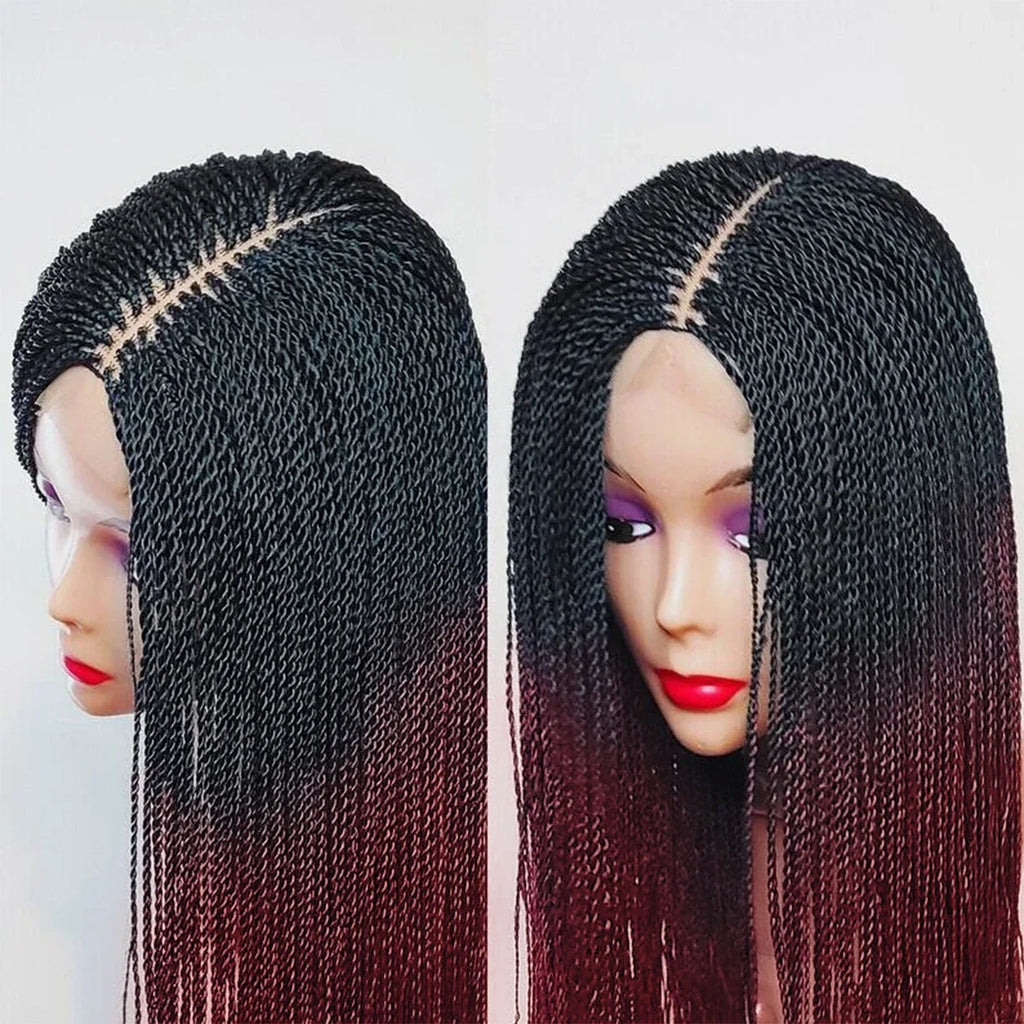 Glueless Micro Braid Wig | 13x4 Lace Frontal | Customizable Tiny Braids | For Black Women