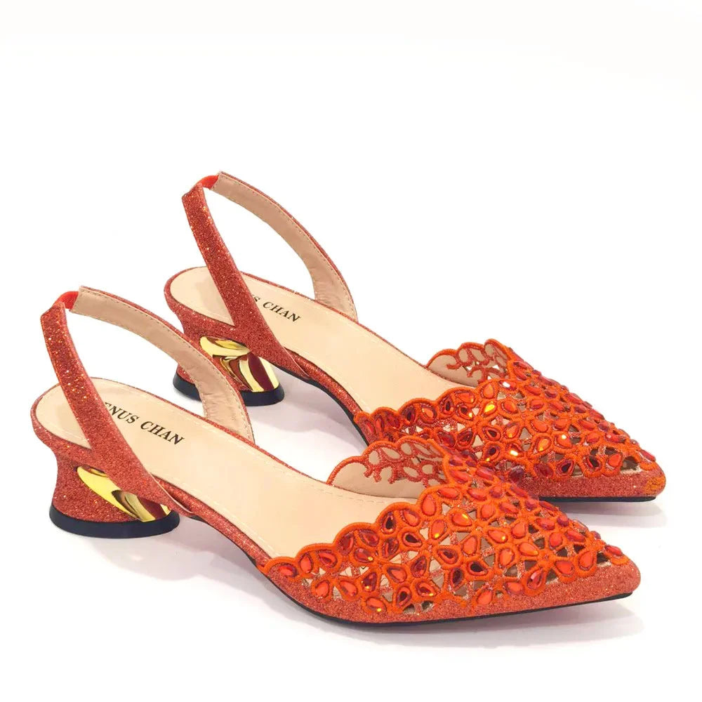 New Low Heel Pointed-Toe Shoes and Bags Set