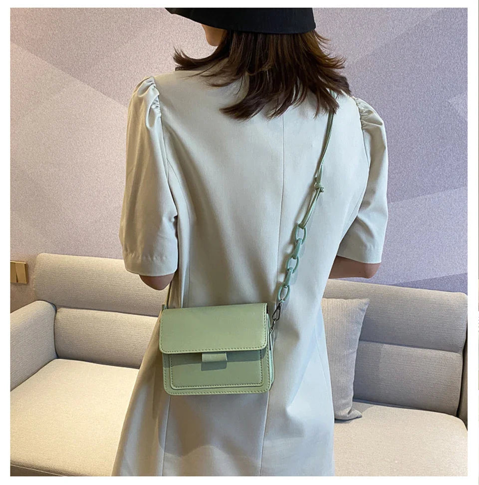 Fashion Brand Women's Small Crossbody Bag | Lightweight PU Leather Messenger Bag (Flap Handbag Purse, Summer Travel Bag for Female)