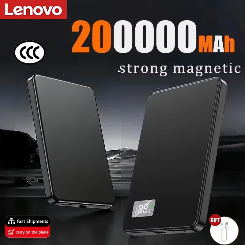 Lenovo Magnetic Wireless Power Bank with LED Display