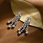 MINTYBOX 2.59ct S925 Sterling Silver Diamond Moissanite Drop Earrings for Women 18k Gold Plated Luxury Wedding Fine Jewelry