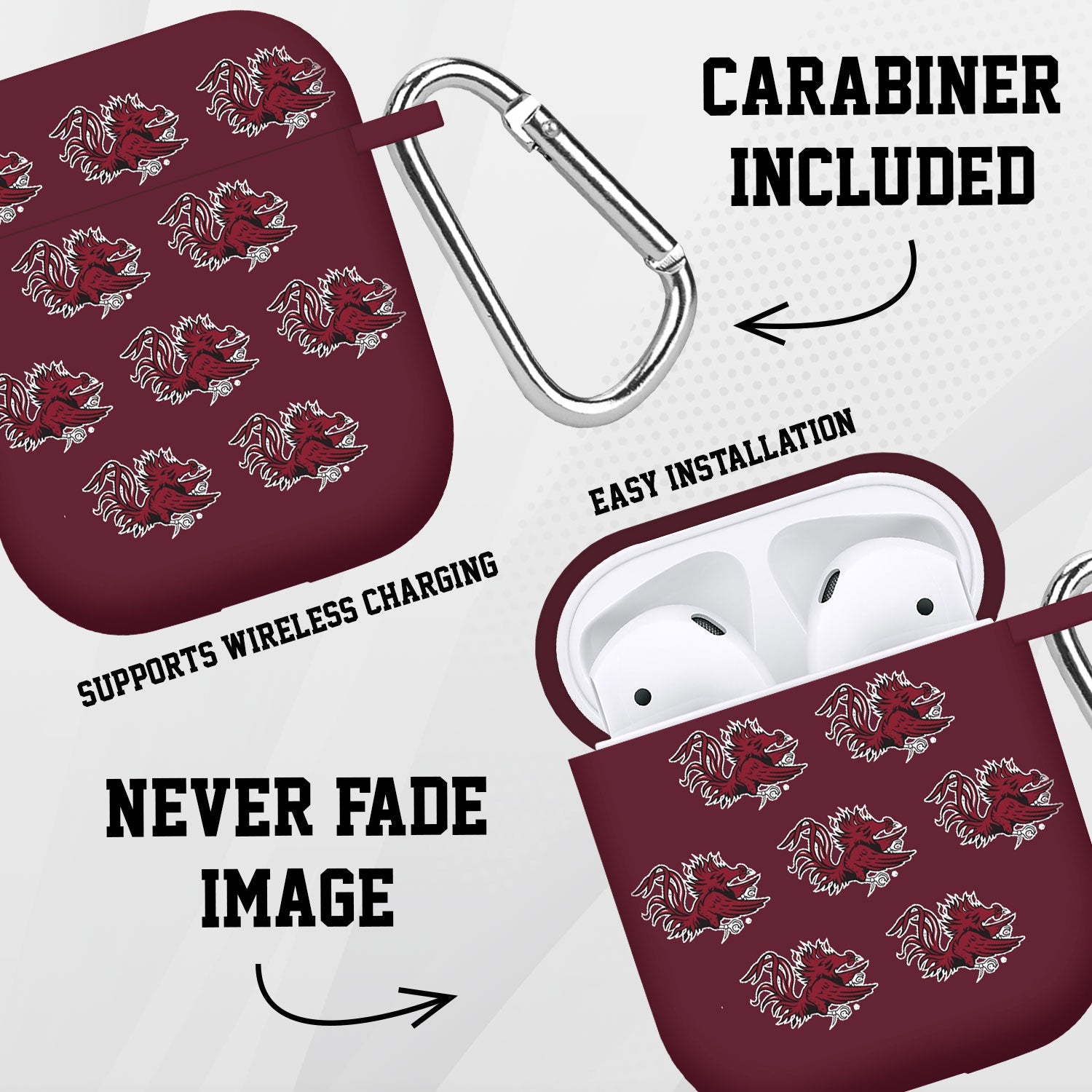South Carolina Gamecocks HD Apple AirPods Gen 1 & 2 Case Cover