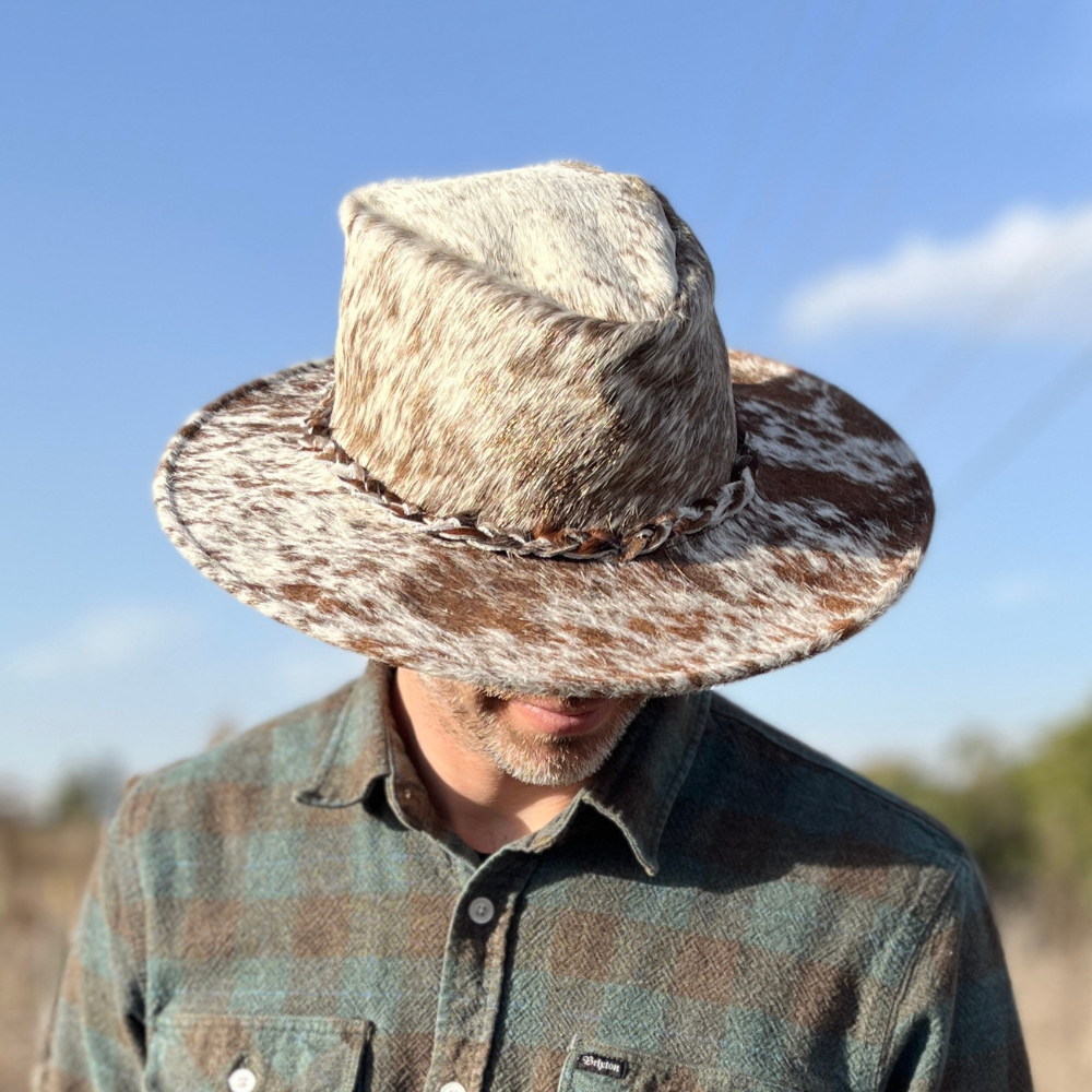 Frontier Cowhide Fur-on Rancher Hat
