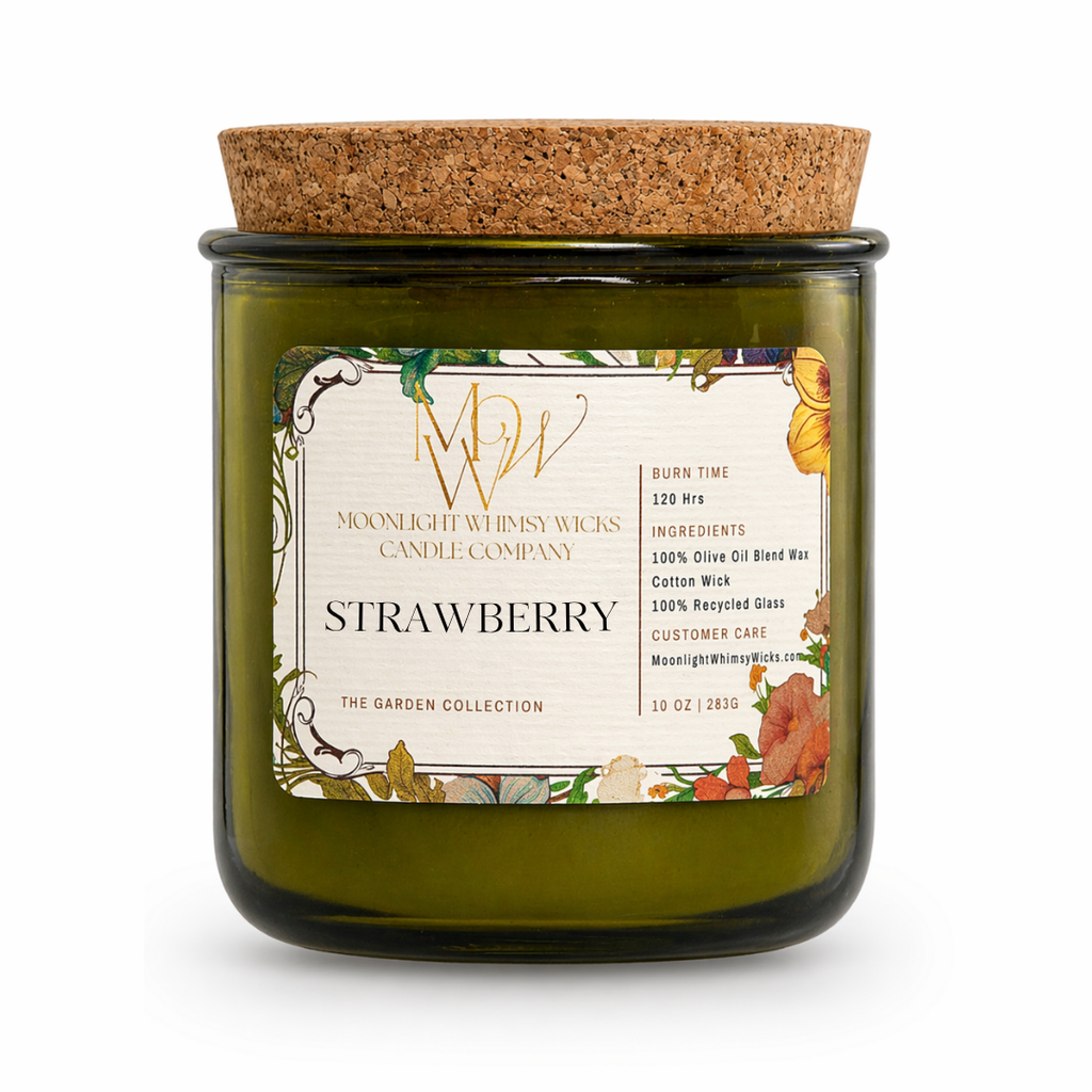 Strawberry Candle | Luxury Olive Oil Wax Candle