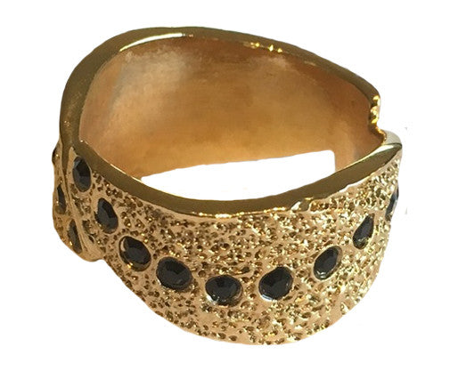 Gold Crystal Sandy Ring