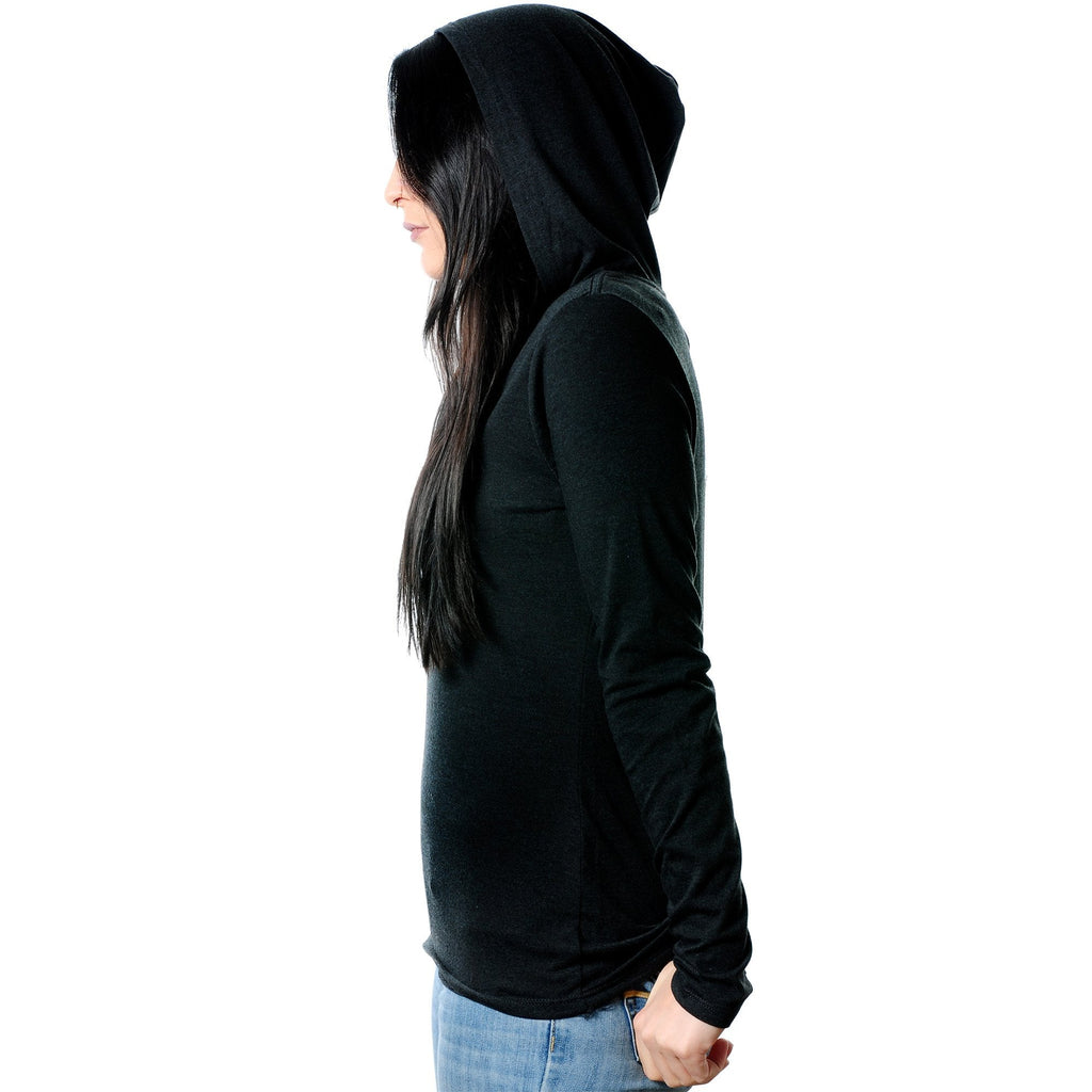 I Have Piercings You Can't See Black Tapered Long Sleeve Hoodie