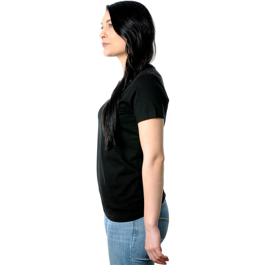 Eat. Sleep. Get Pierced. Repeat. Black Tapered V-Neck Tee Shirt