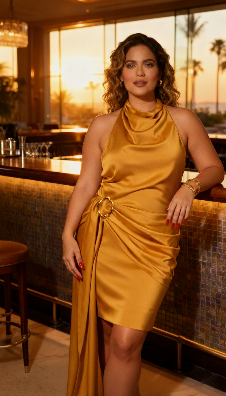 THE FÊTE - GOLD COCKTAIL DRESS