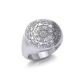 Seven Archangels Seals Sterling Silver Signet Ring for Men Spiritual Jewelry