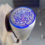 Seven Archangels Seals Sterling Silver Signet Ring for Men Spiritual Jewelry