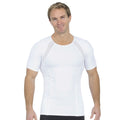 Insta Slim Men’s Side & Back Power Mesh Panel Crew Neck Shirt TS2307