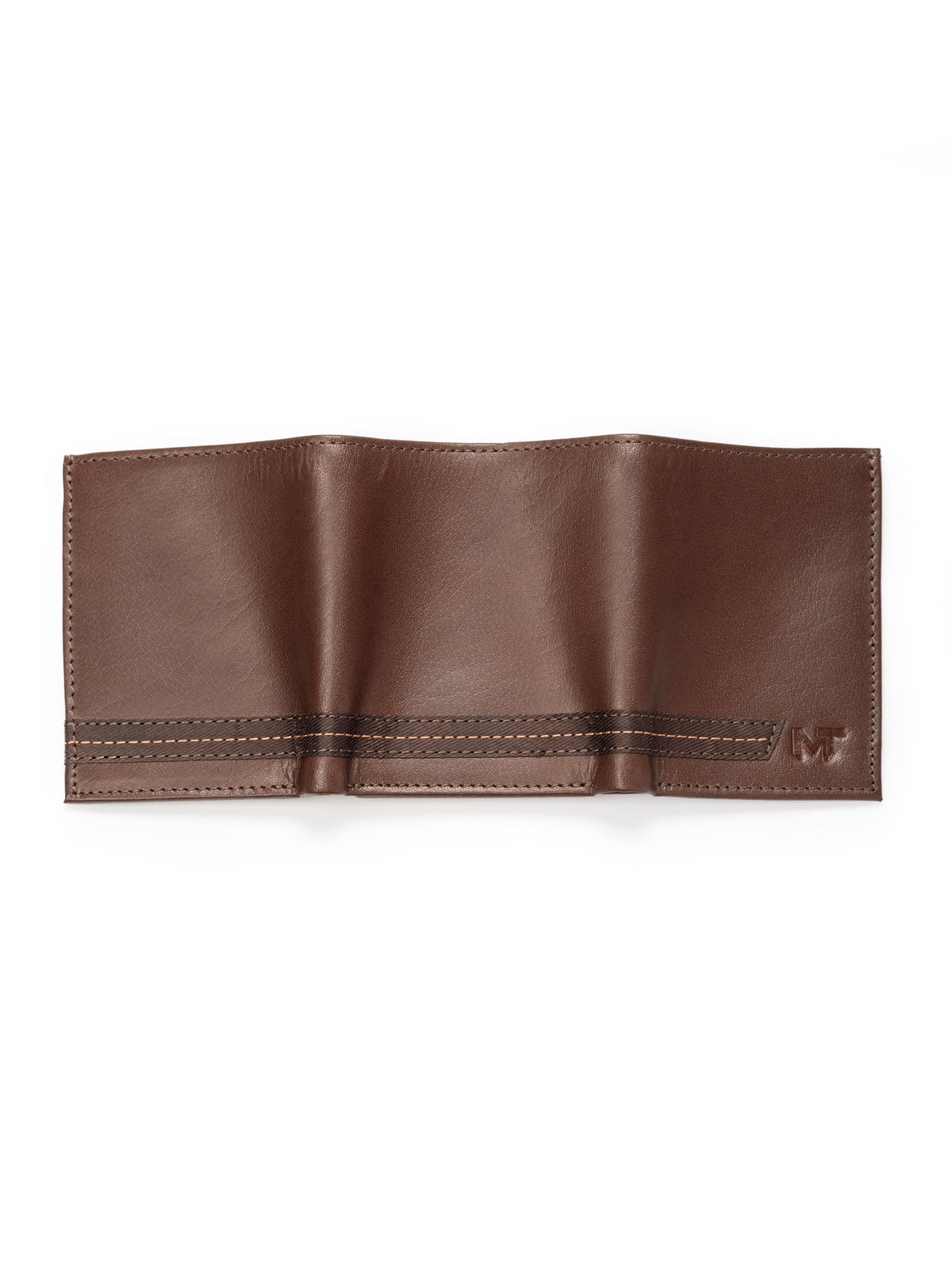 SleekCut Tri-Fold Wallet - Brown