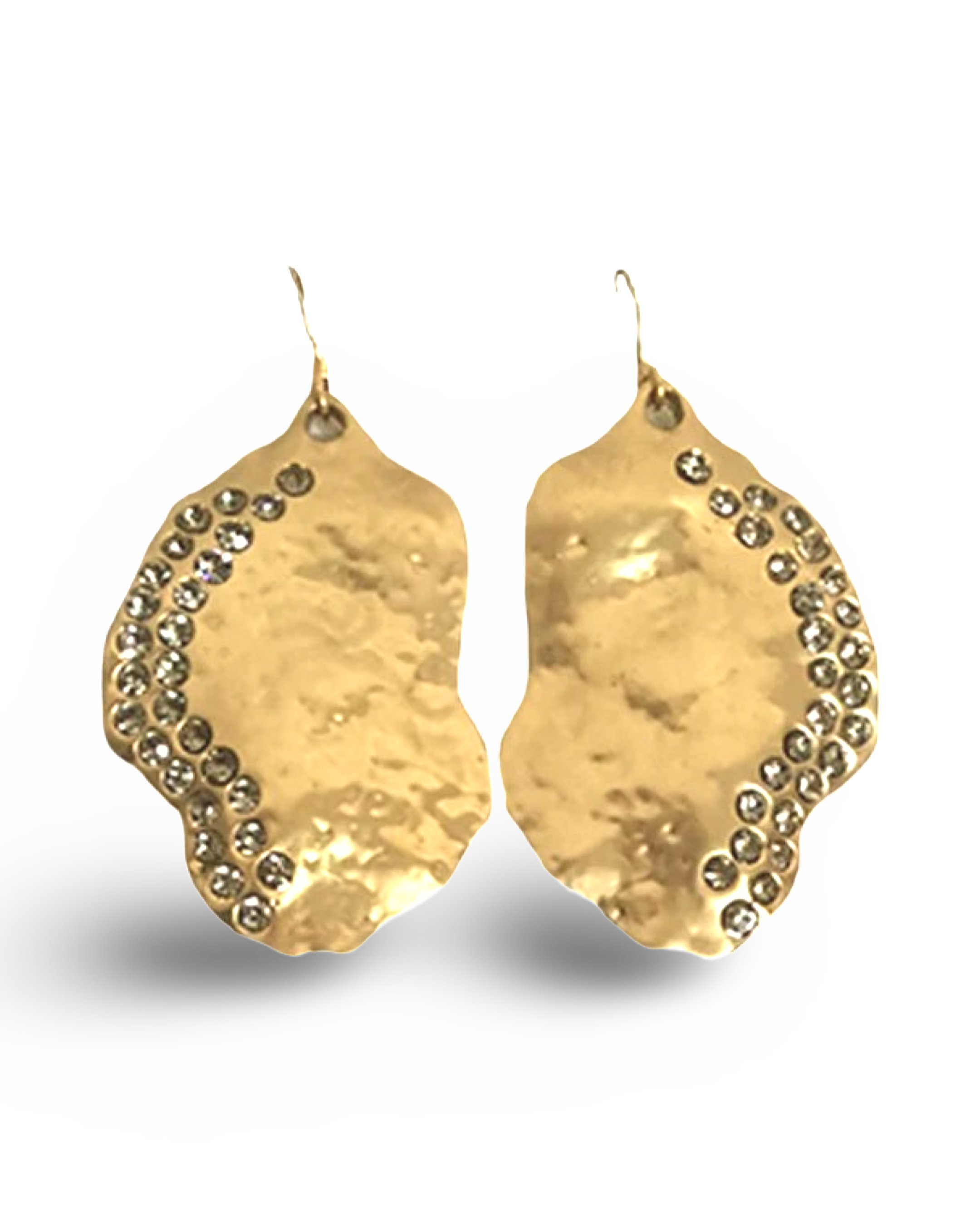 Birthstone Crystal Waning Gibbous Moon Earrings