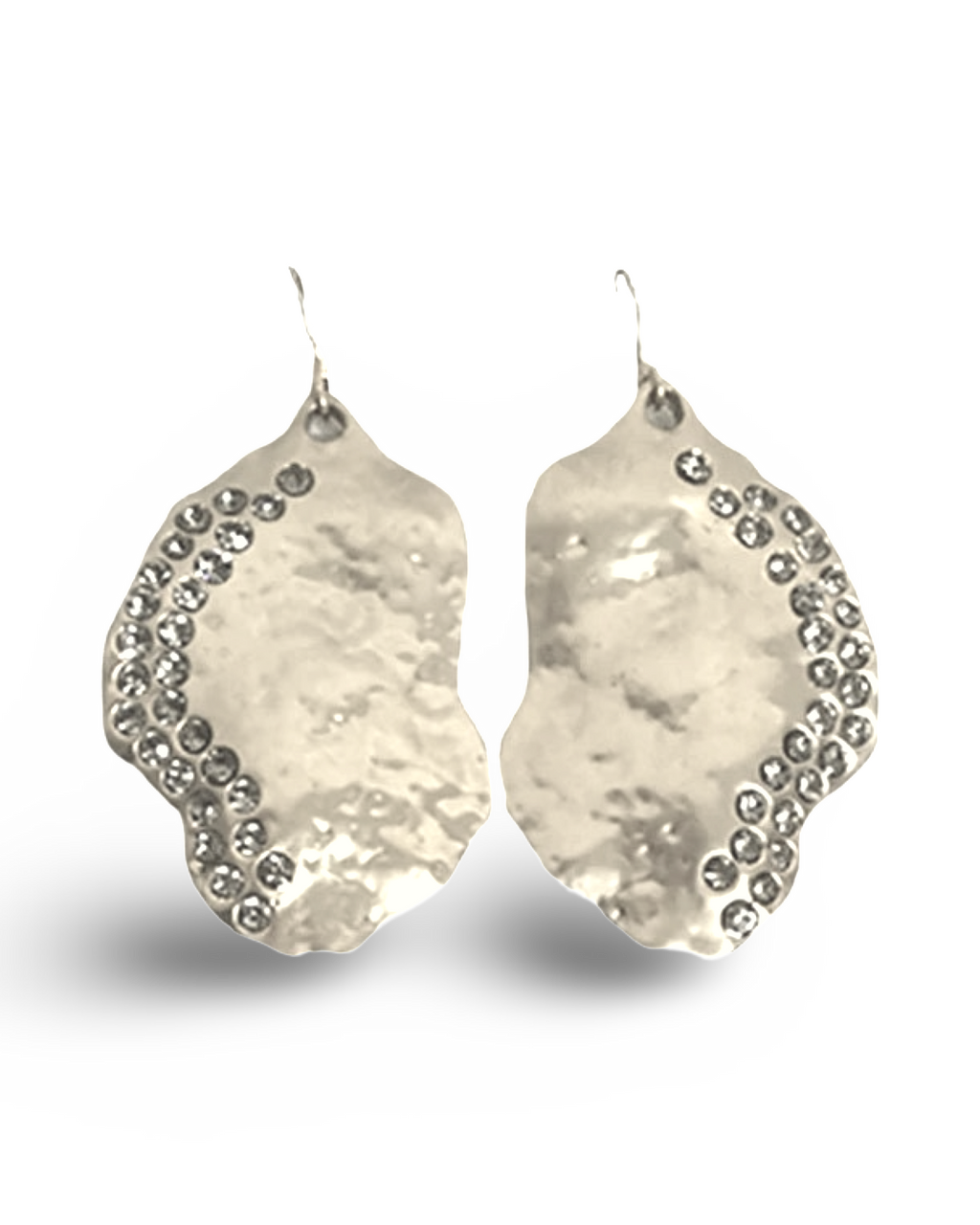 Birthstone Crystal Waning Gibbous Moon Earrings