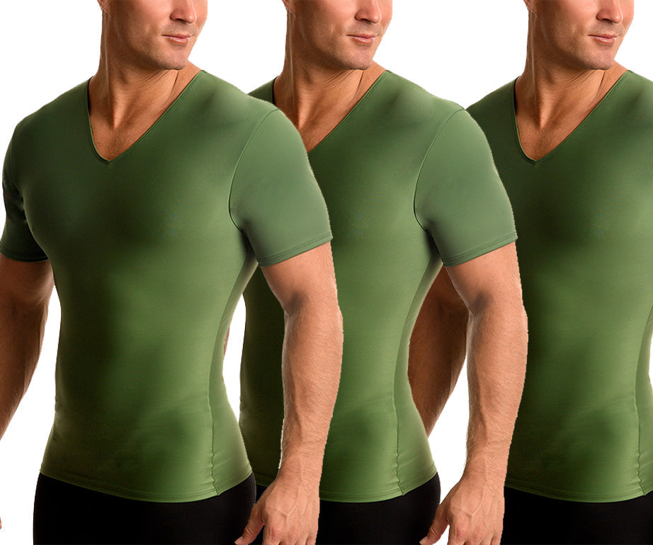 3-Pack Insta Slim Activewear Compression V-Necks VA0003