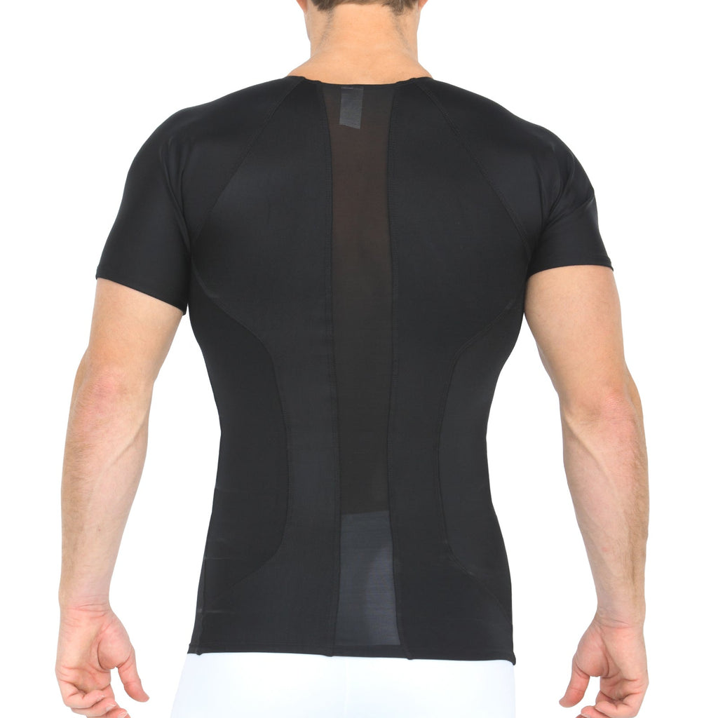 Insta Slim Compression Side & Back Power Mesh Panel V-Neck Shirt VS2307
