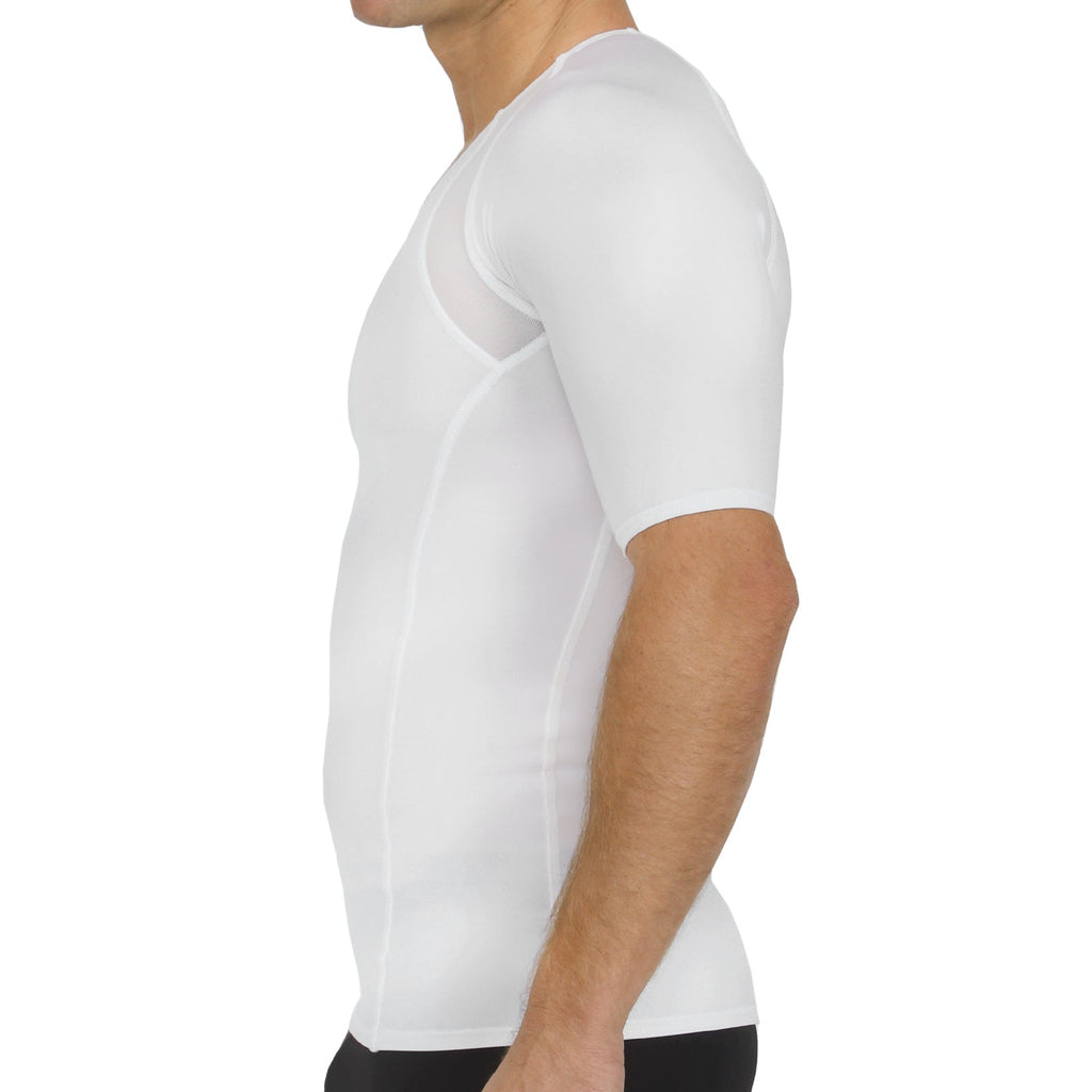 Insta Slim Compression Side & Back Power Mesh Panel V-Neck Shirt VS2307
