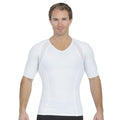 Insta Slim Compression Side & Back Power Mesh Panel V-Neck Shirt VS2307