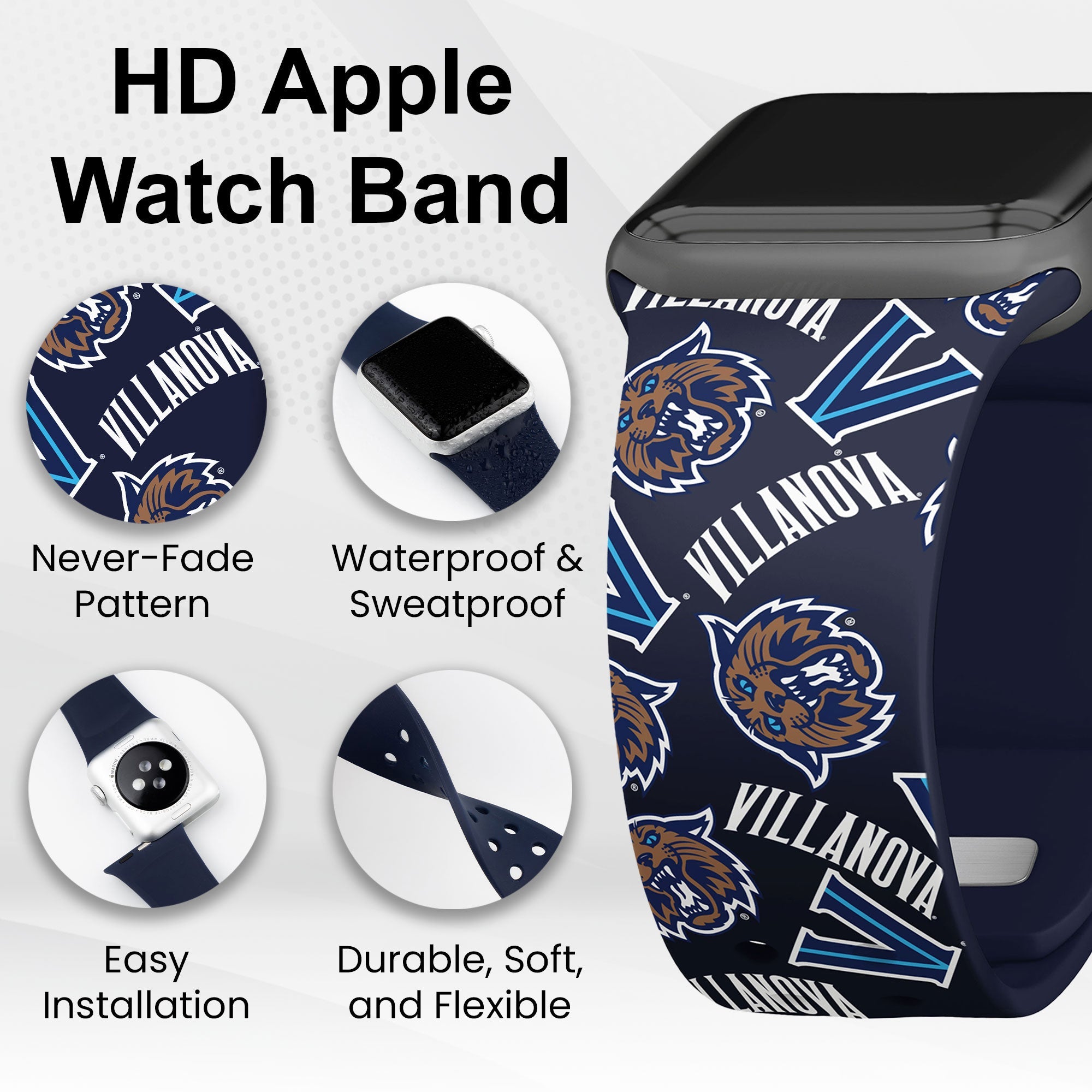 Villanova Wildcats HD Apple Watch Band
