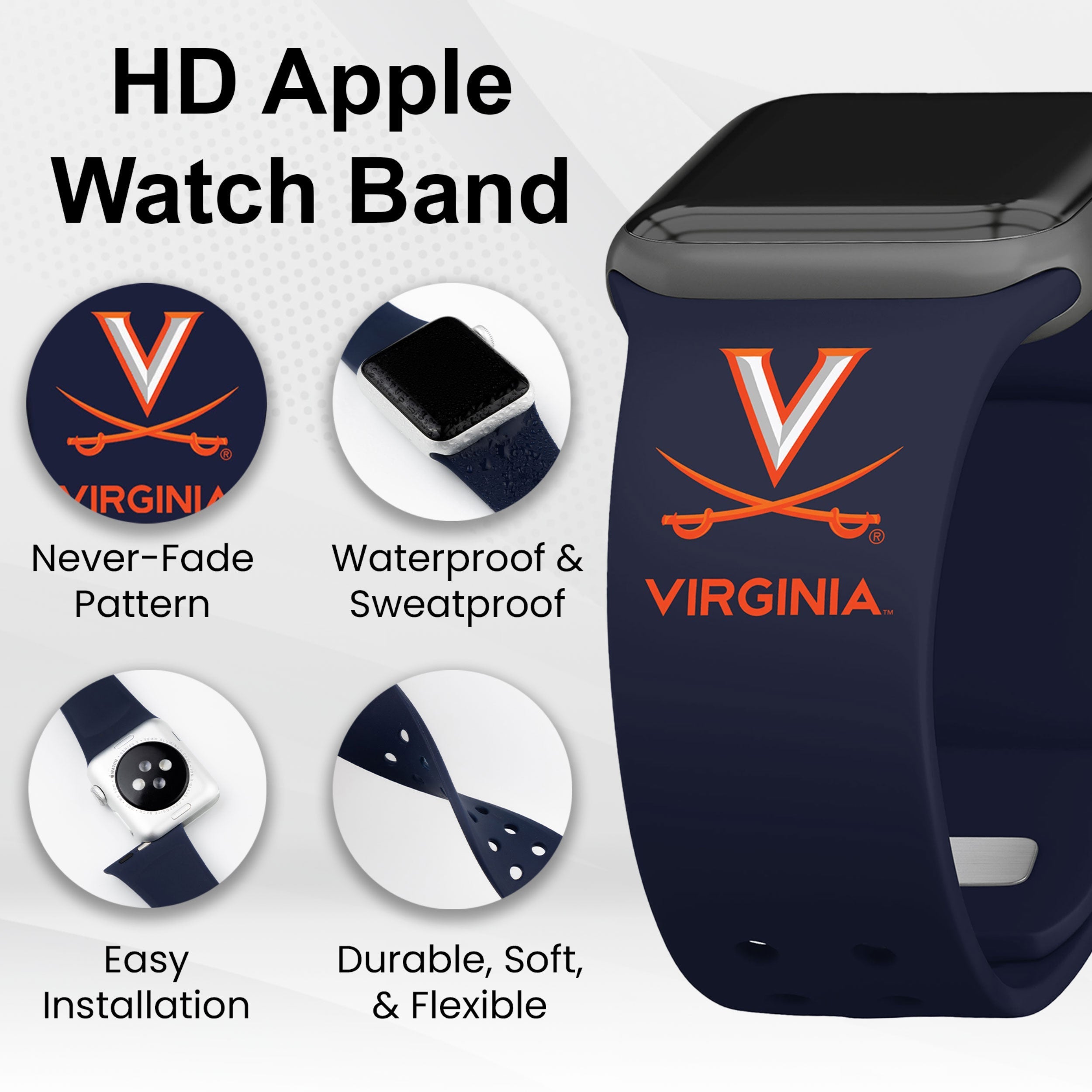 Virginia Cavaliers HD Apple Watch Band