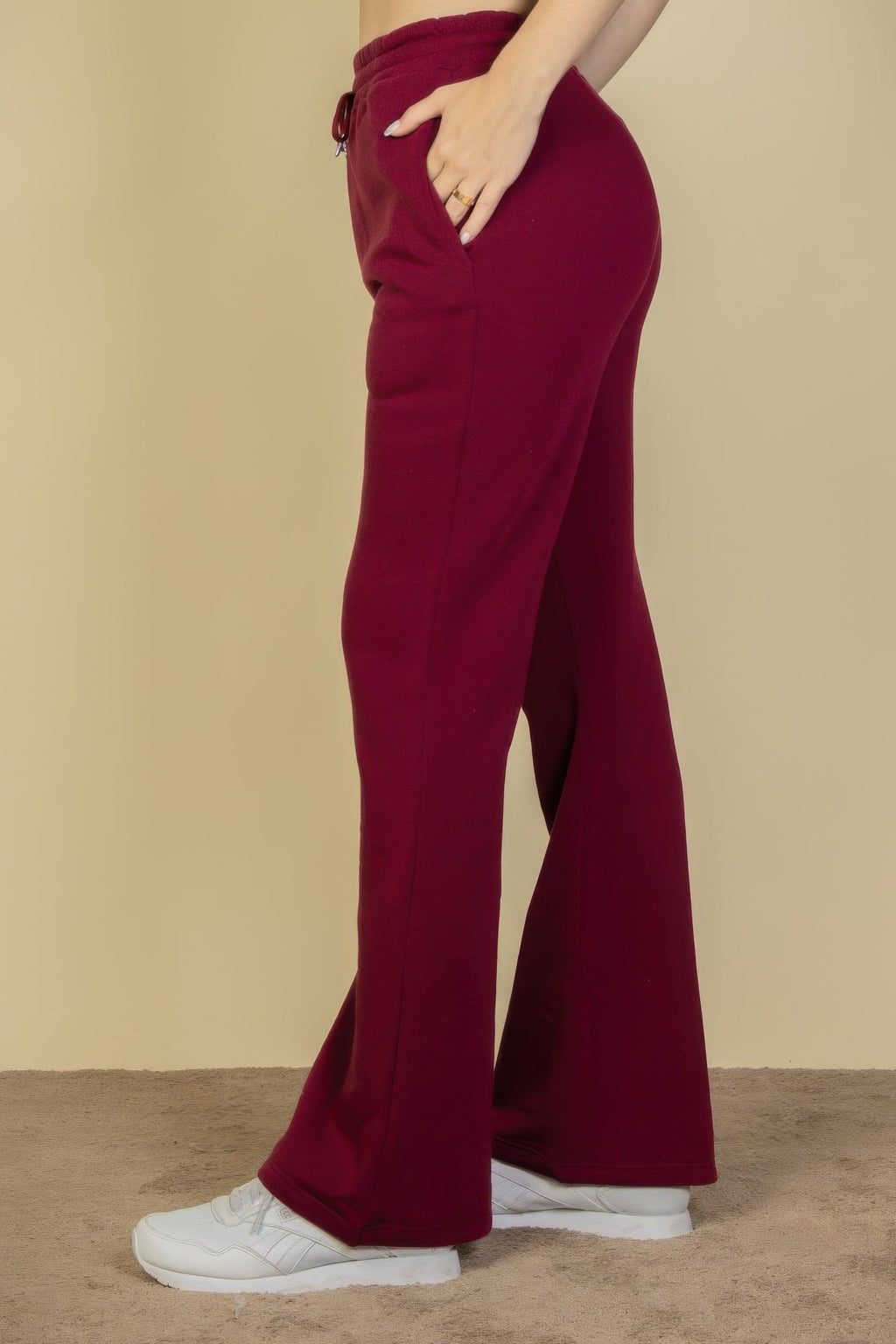 Drawstring Waist Slant Pocket Sweatpants See size chart under “more details”