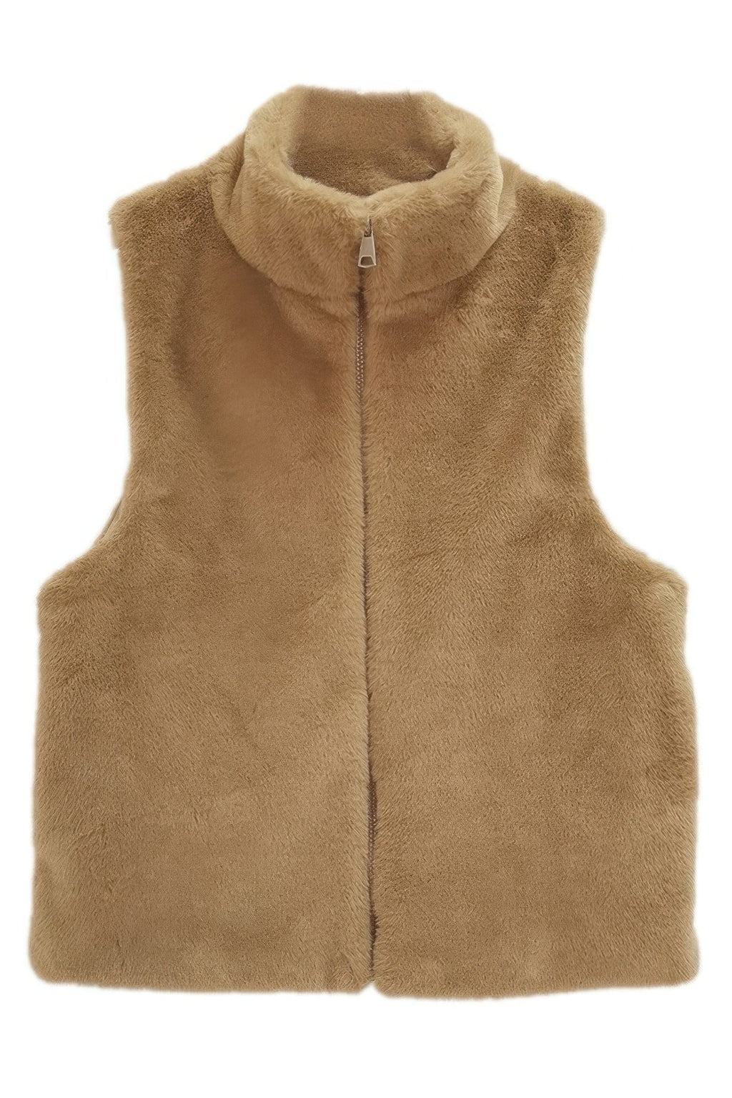 Solid Faux Fur Vest See size chart under “more details”