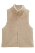 Solid Faux Fur Vest See size chart under “more details”