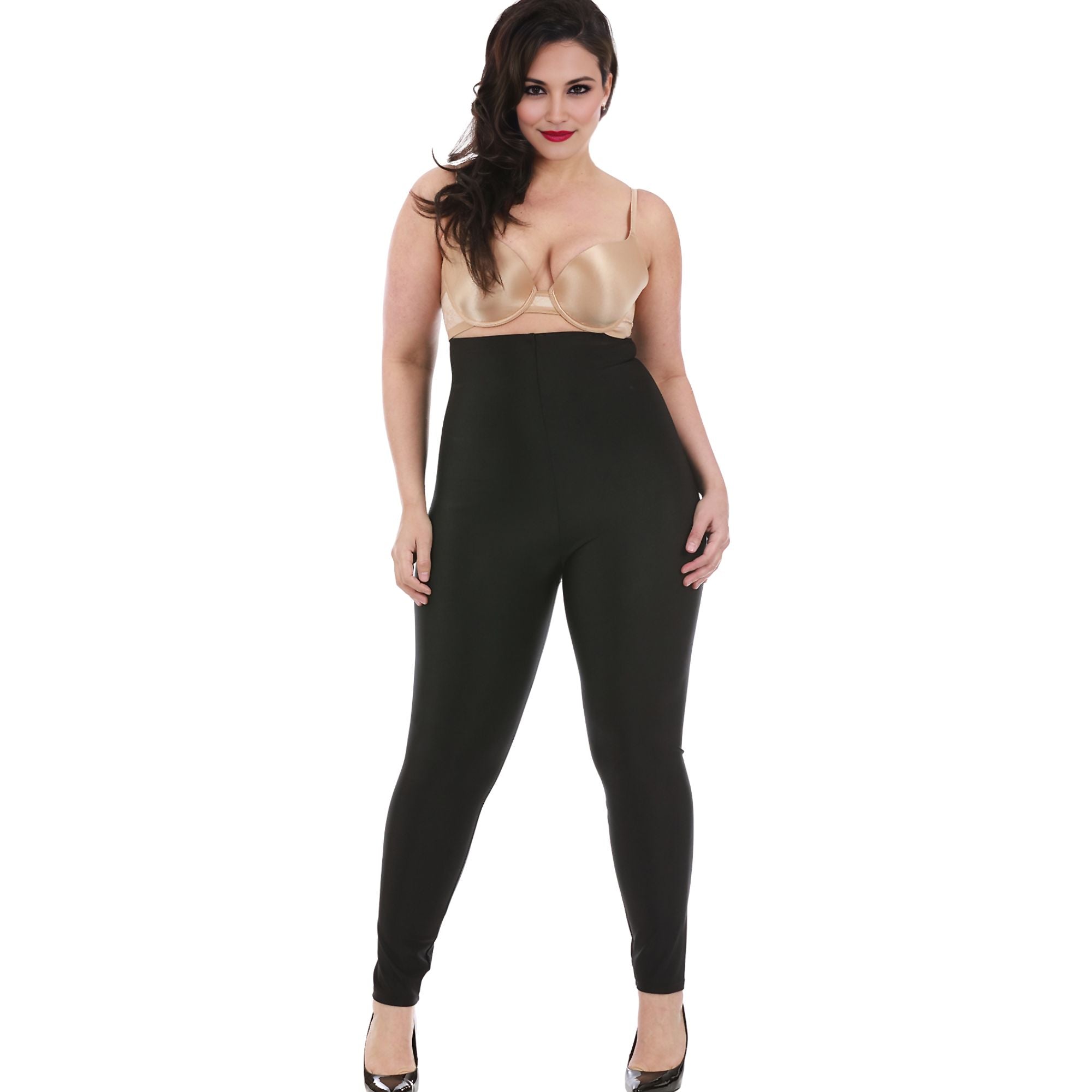 InstantFigure Plus Size Hi-Waist Tummy Control Leggings WP40221C