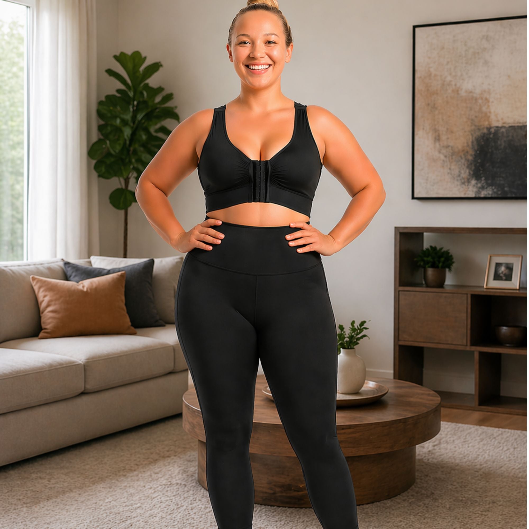 InstantFigure Plus Size Compression Hi-waist leggings 1WPL028C