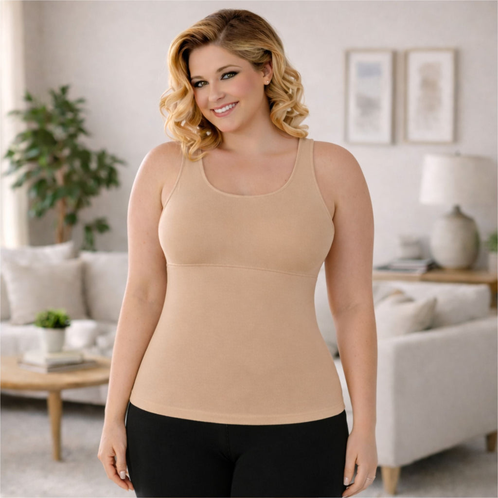 InstantFigure Plus Size Empire Seam Tank Top WT4061C