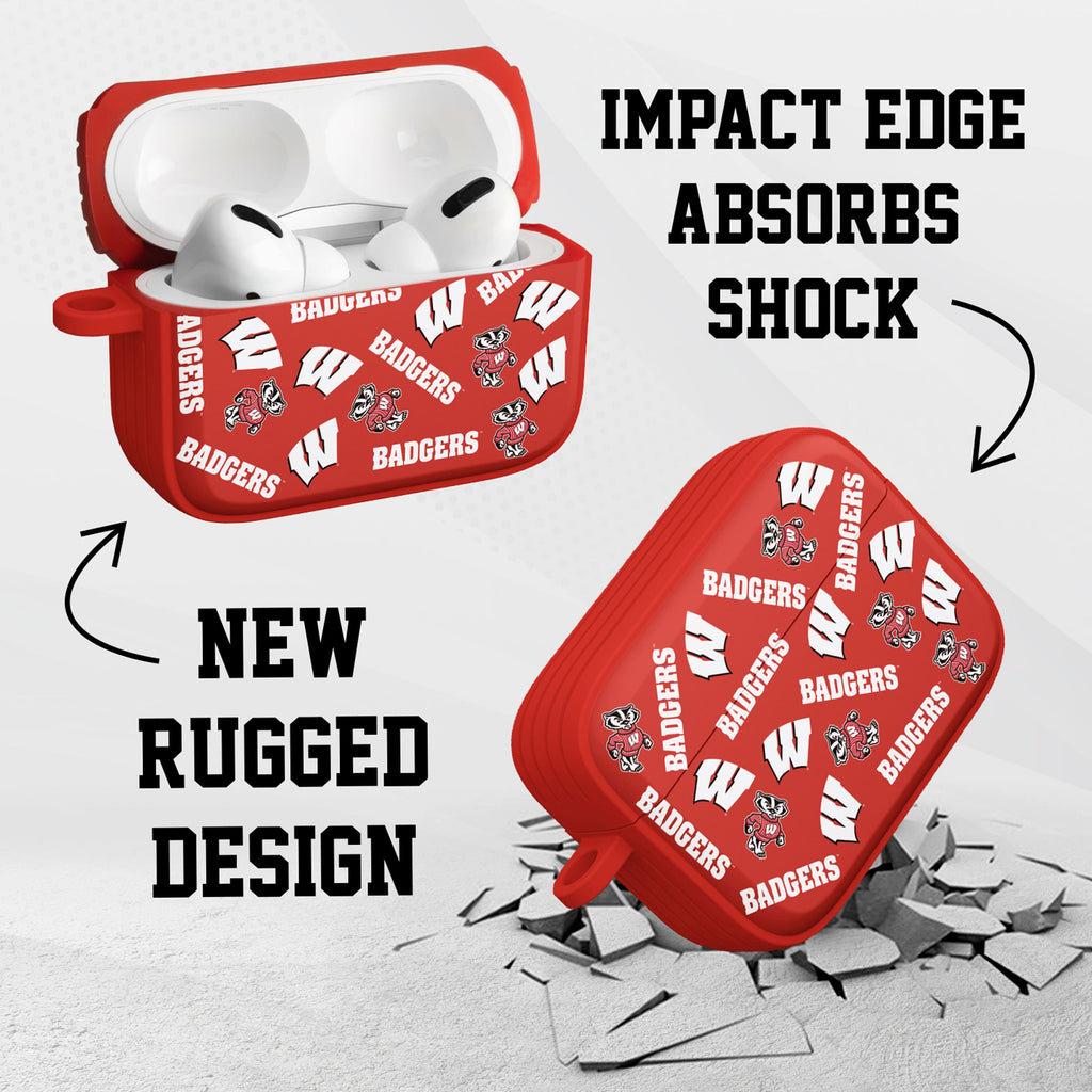 Wisconsin Badgers HDX Apple Airpods Pro 1 & 2 Case Cover
