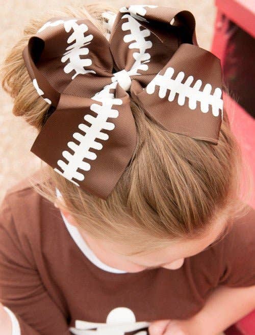 Texas Size Football Hair Bow