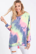 Tie Dye French Terry Print Top