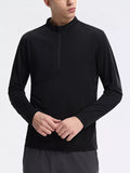 Men's Plus Size Slim Fit Quarter-Zip Sweatshirt