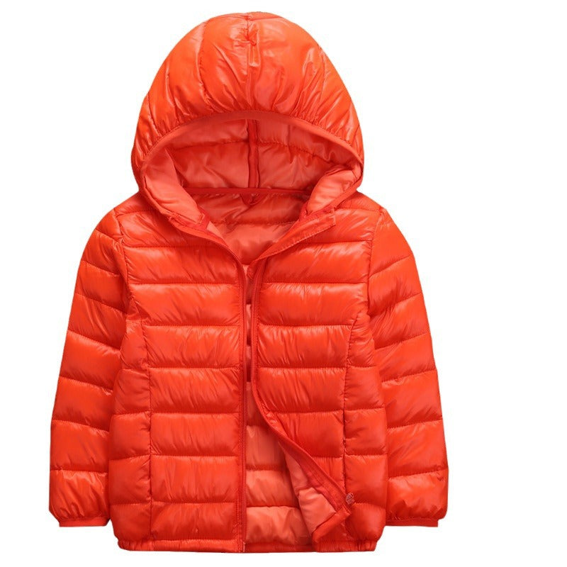 Autumn And Winter Children's Clothing Cotton-padded Coat Down Cotton Coat Lightweight Hooded Jacket