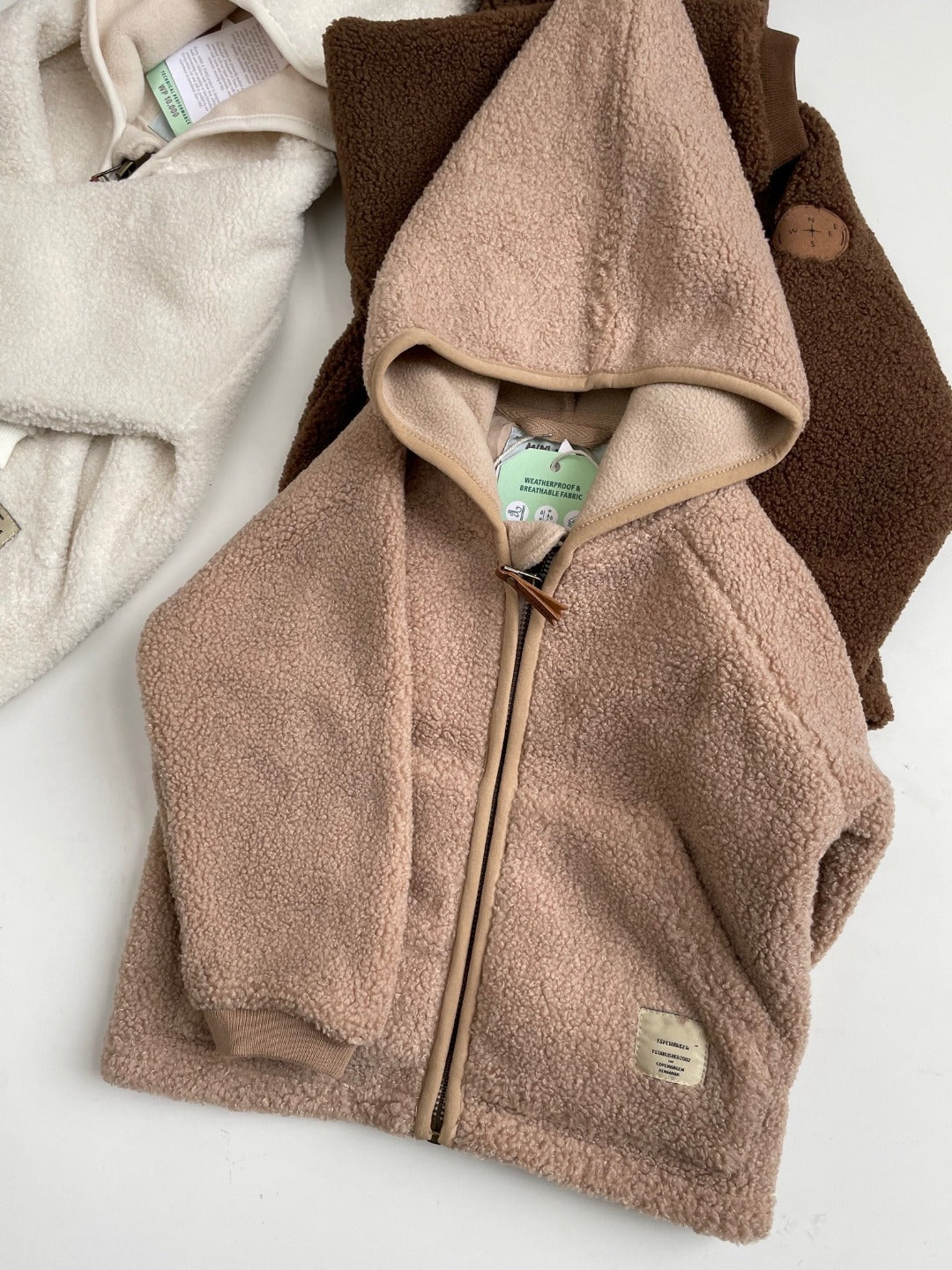 Nordic Style Kids Fleece Jacket - Autumn Winter Warm Zip Up Outerwear for Boys and Girls Soft Polar Fleece Coat