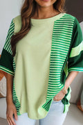 Striped Textured Half Sleeve T-Shirt
