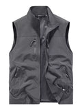 Men's Plus Size Lightweight Outdoor Zip Up Vest