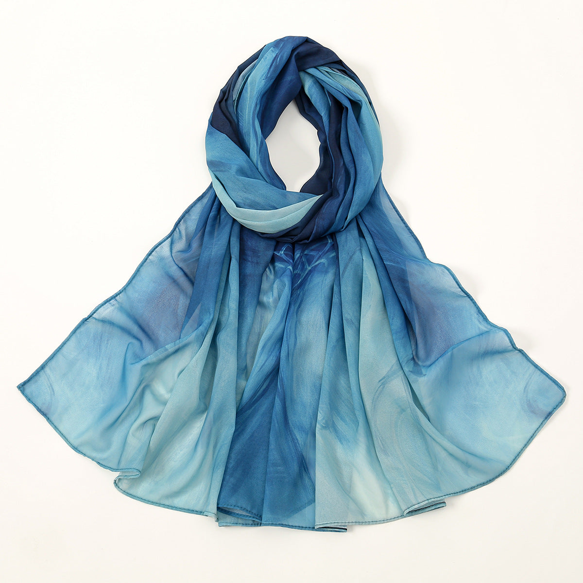 Printed Chiffon Long Scarf For Women Versatile And Fashionable For Outerwear