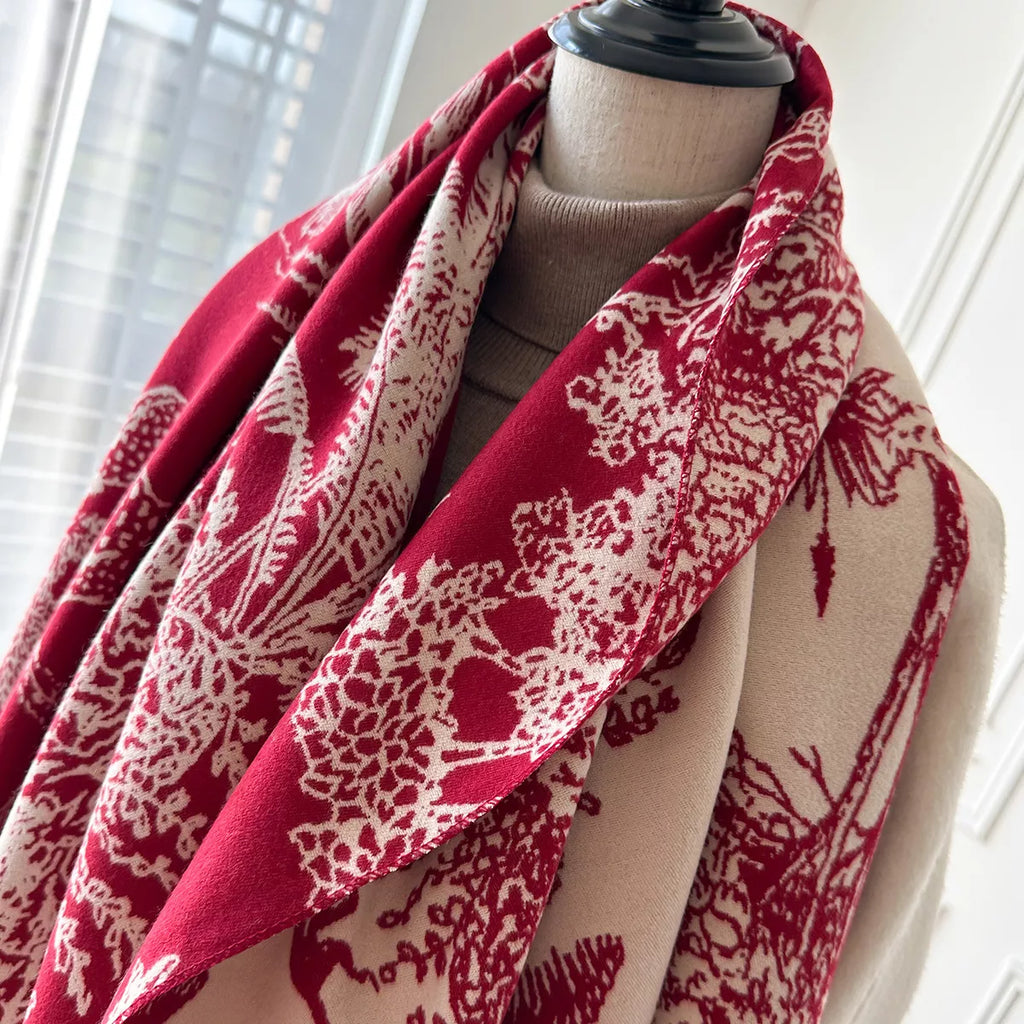 Raw Hem Winter Scarf