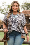 Dakota Plus Size Leopard Loose T-Shirt Top